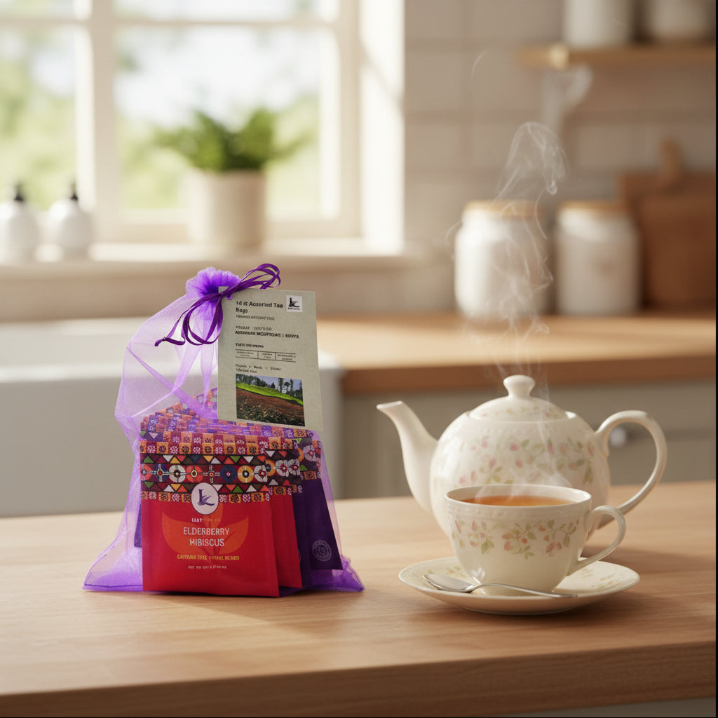 leafberri Assorted Kenyan Tea Sachets Gift Bag – 14 Count Black Tea
