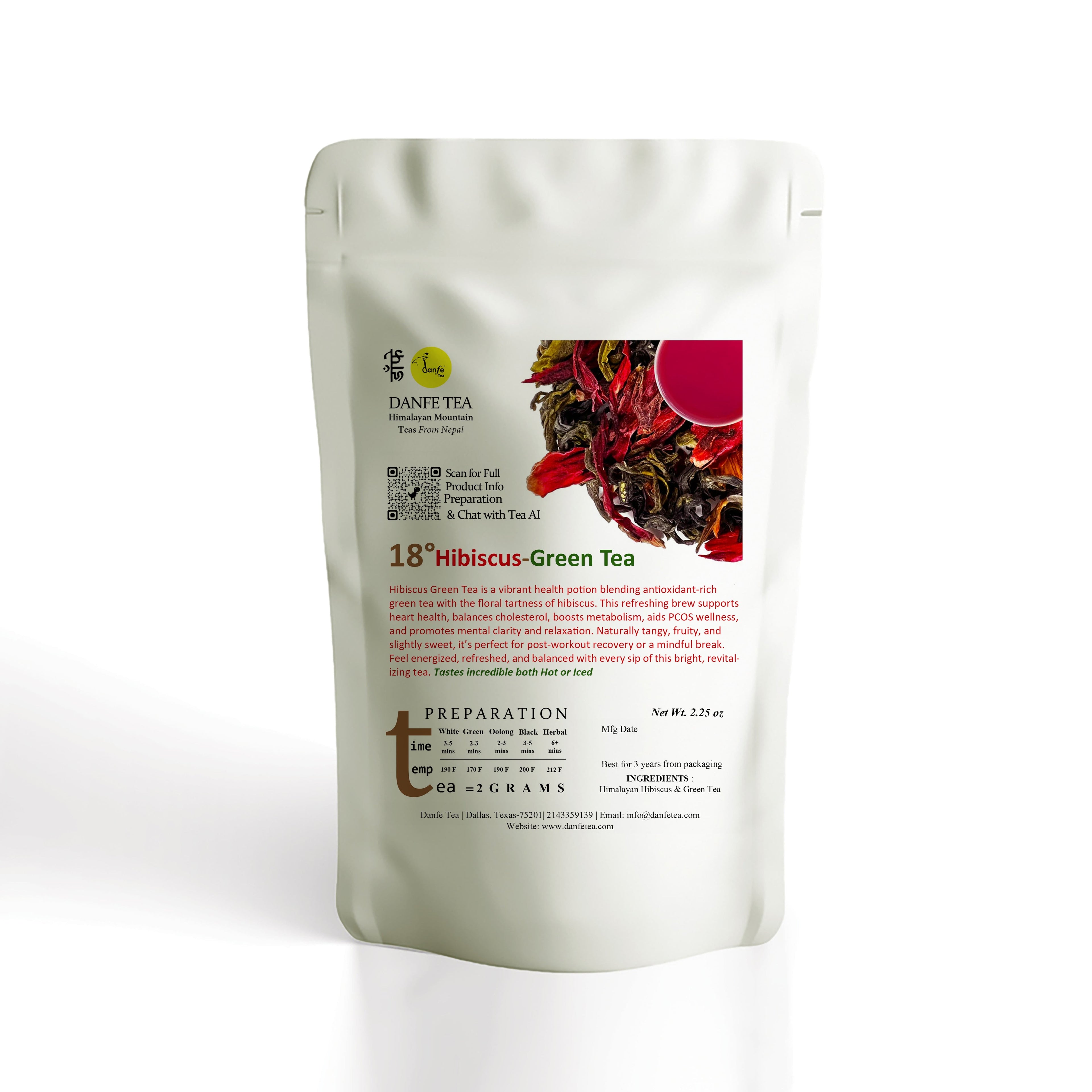 Danfe Hibiscus Green Tea