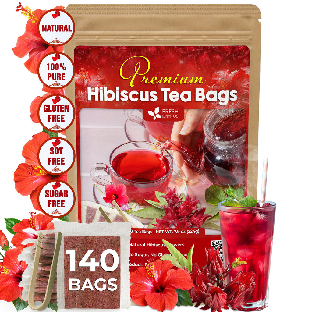 FreshDrinkUS Hibiscus Flower Tea Bags