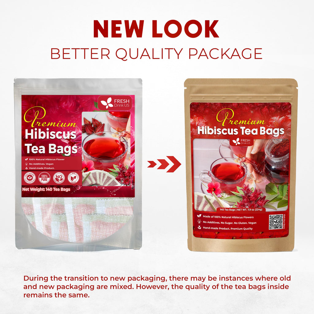 FreshDrinkUS Hibiscus Flower Tea Bags