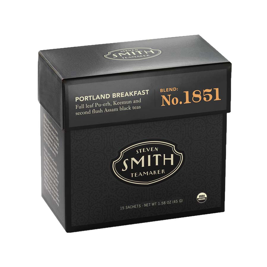 Smith Teamaker PORTLAND BREAKFAST BLEND BLACK TEA BLEND NO. 1851 (15 TEA BAGS, 1.58 OZ)