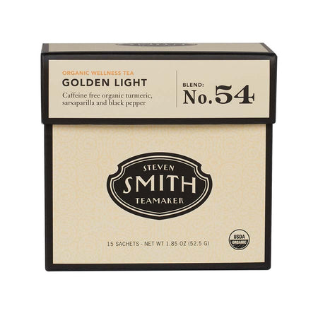 Smith Teamaker ORGANIC GOLDEN LIGHT TURMERIC BLEND NO. 54 (15 TEA BAGS, 1.85 OZ) Herbal Tea