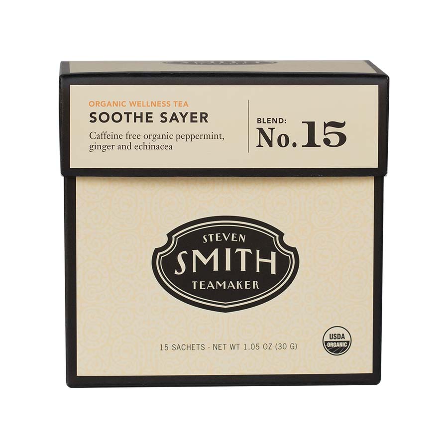 Smith Teamaker ORGANIC SOOTHE SAYER BLEND NO. 15 (15 TEA BAGS, 1.05 OZ) Herbal Tea