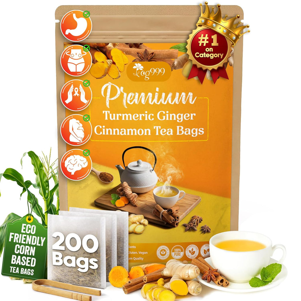 FreshDrinkUS Turmeric Ginger Cinnamon Tea Bags