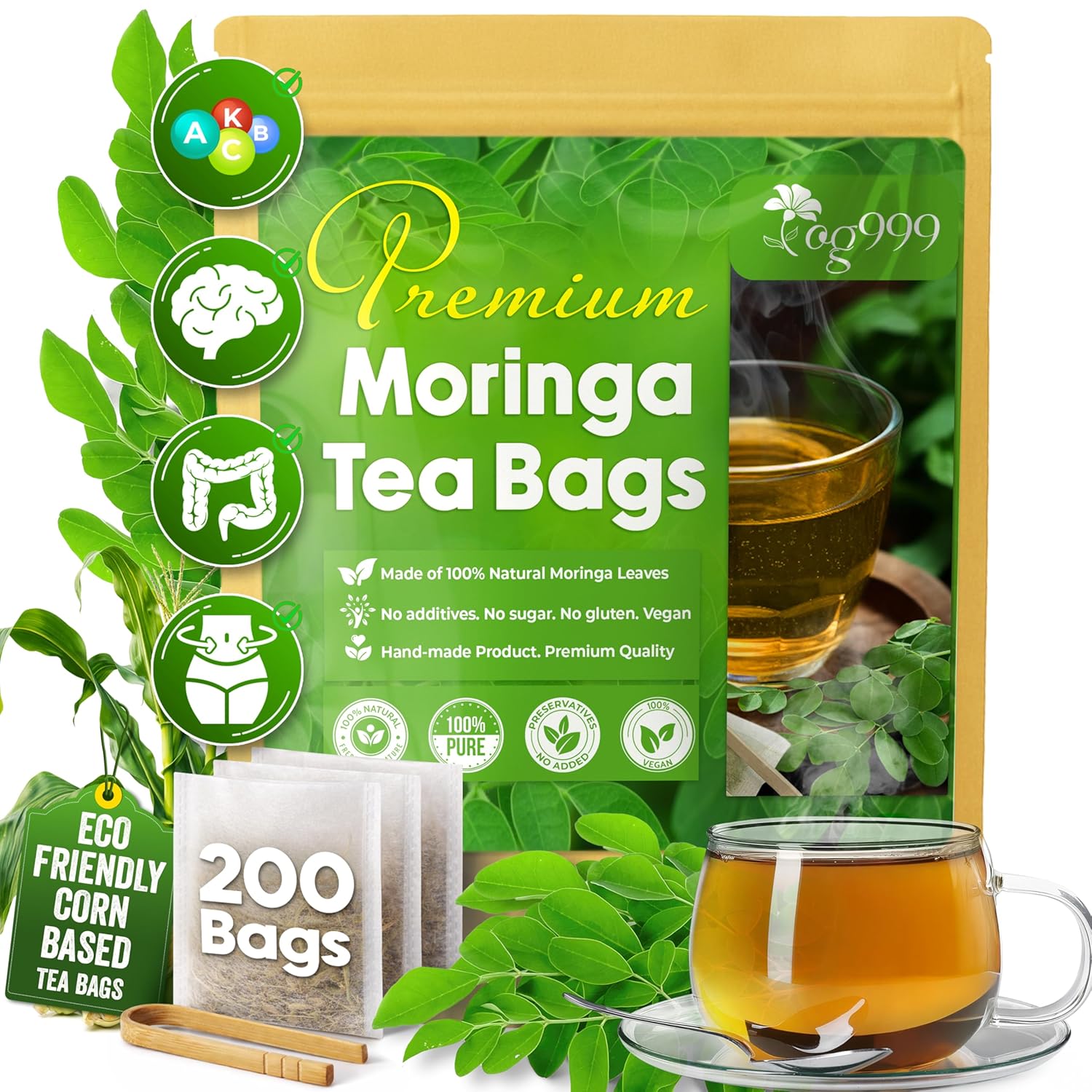 FreshDrinkUS Moringa Leaf Tea Bags