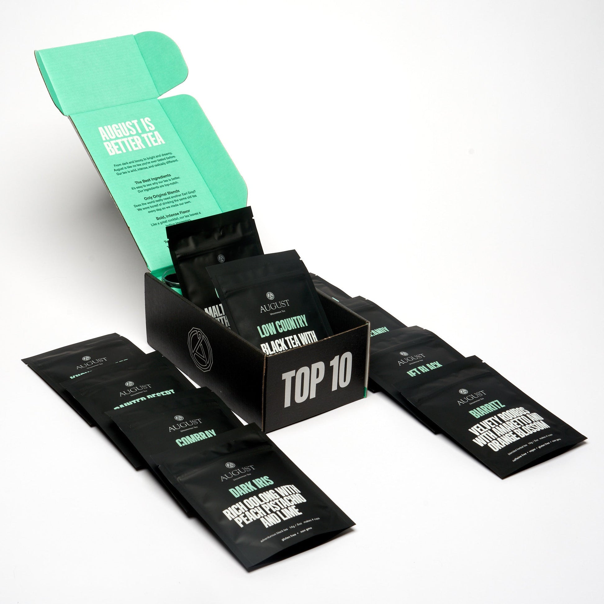 August Top 10 Sampler - Taste Ten Trending Teas