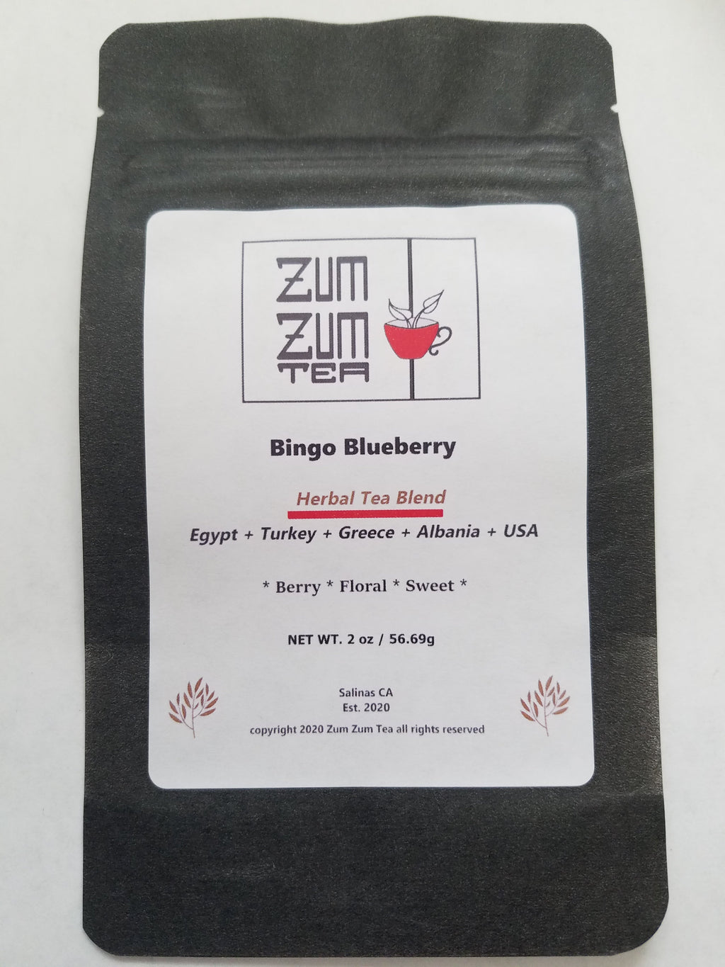 Zum Zum Bingo Blueberry Herbal Tea