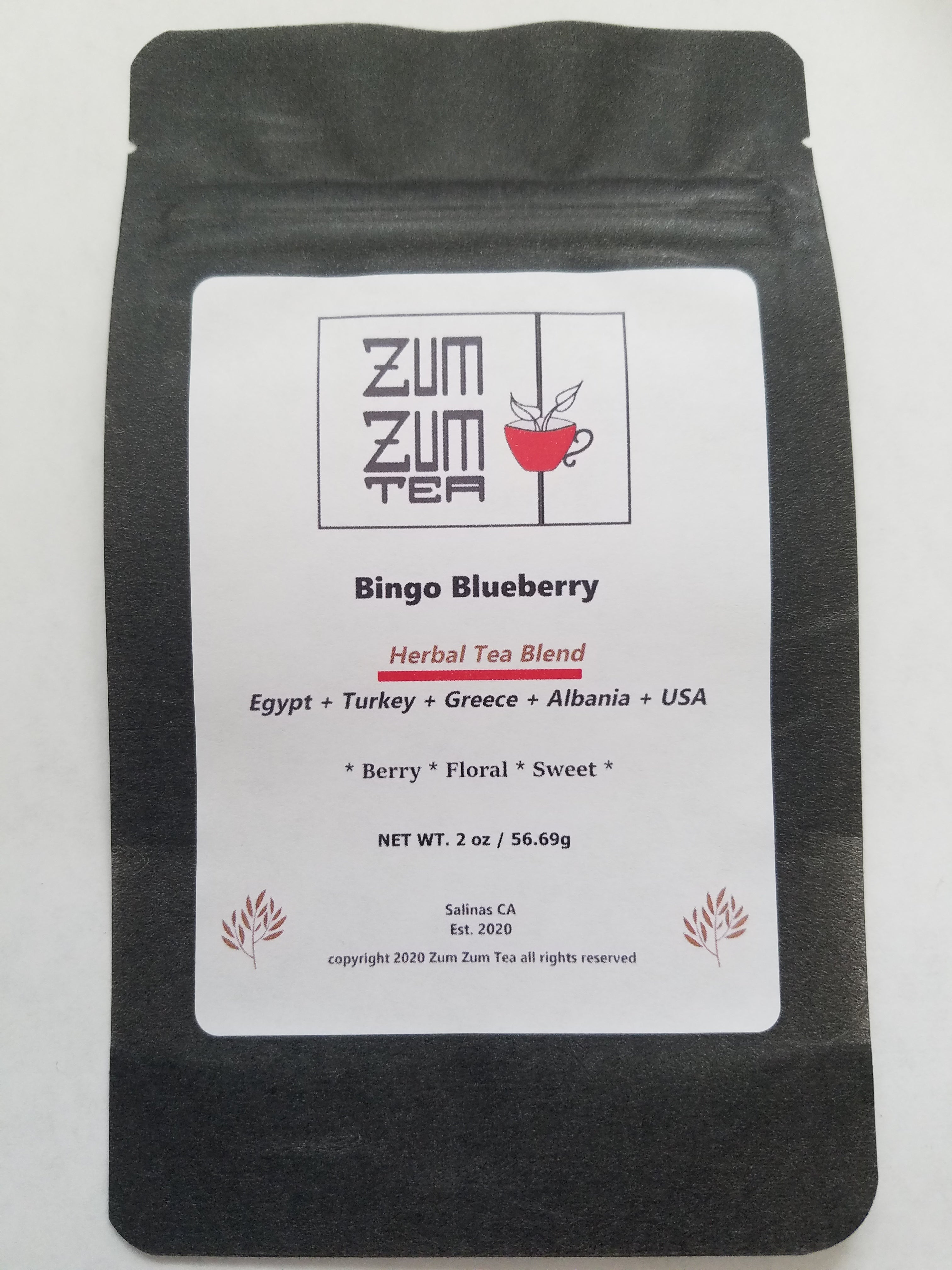 Zum Zum Bingo Blueberry Herbal Tea