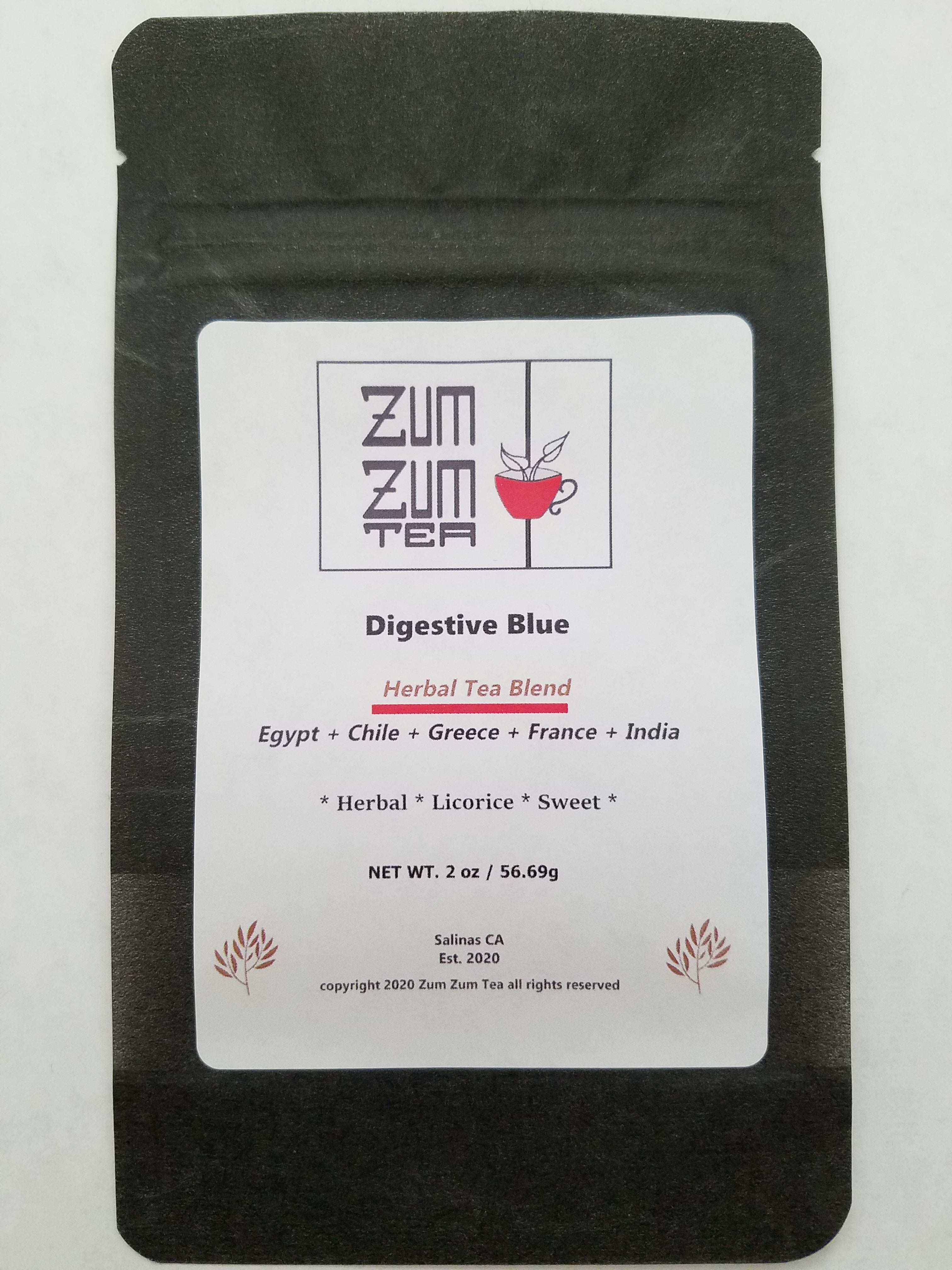 Zum Zum Digestive Blue Herbal Tea