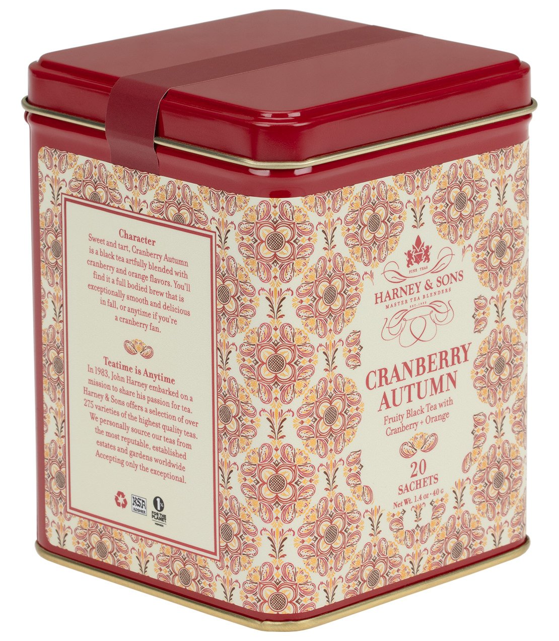 Harney & Sons Cranberry Autumn, Tin of 20 Sachets