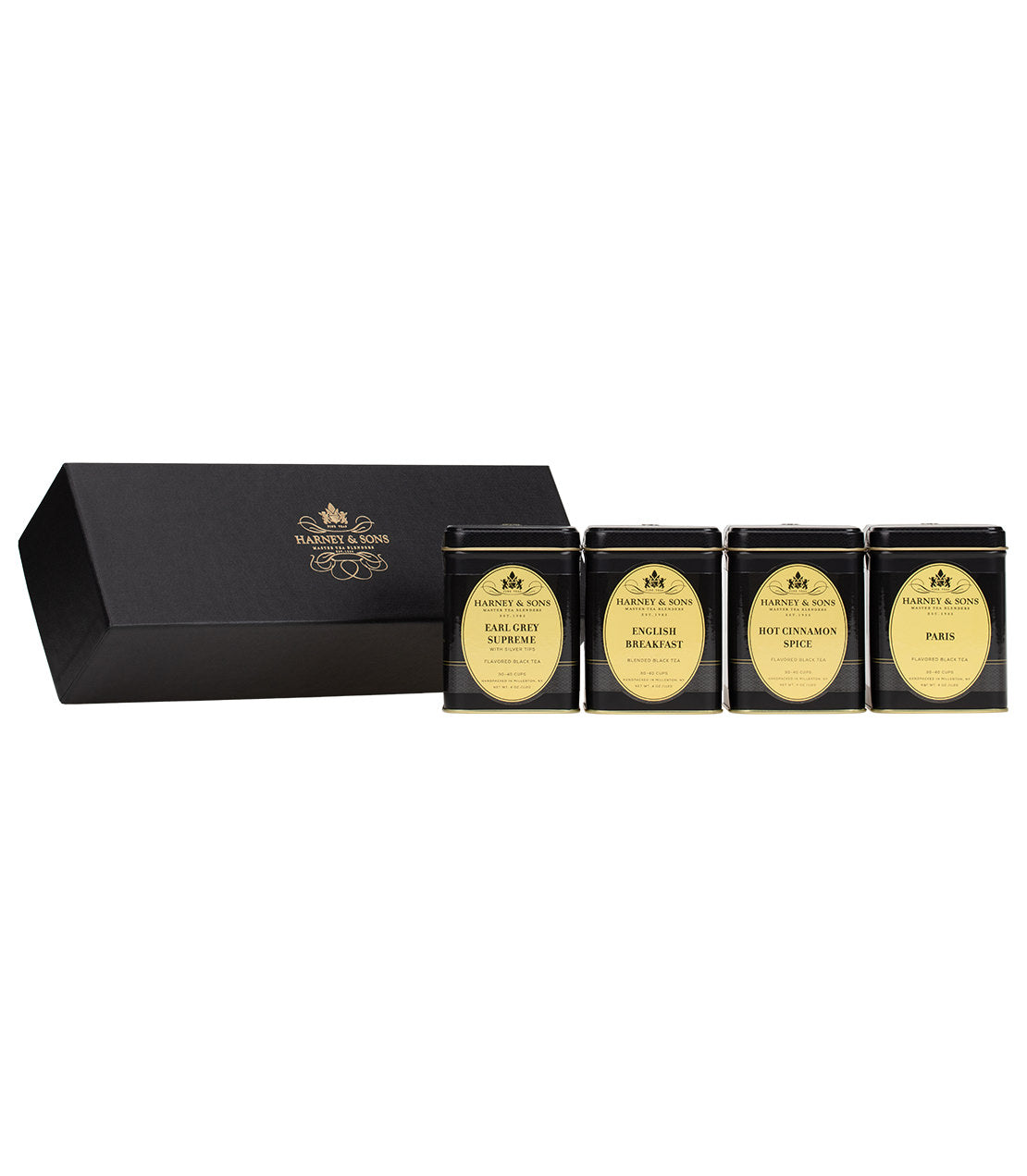 Harney & Sons Harney & Sons Best Sellers – 4 oz. Loose Tea collection featuring four tins of premium loose tea varieties.