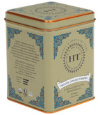 Harney & Sons Organic Ginger Turmeric, HT Tin of 20 Sachets, showing a tin containing 20 tea sachets for brewing tea.