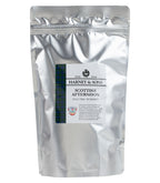 Harney & Sons Scottish Afternoon tea sachet bag, 50 count, displayed in packaging, by Harney & Sons.