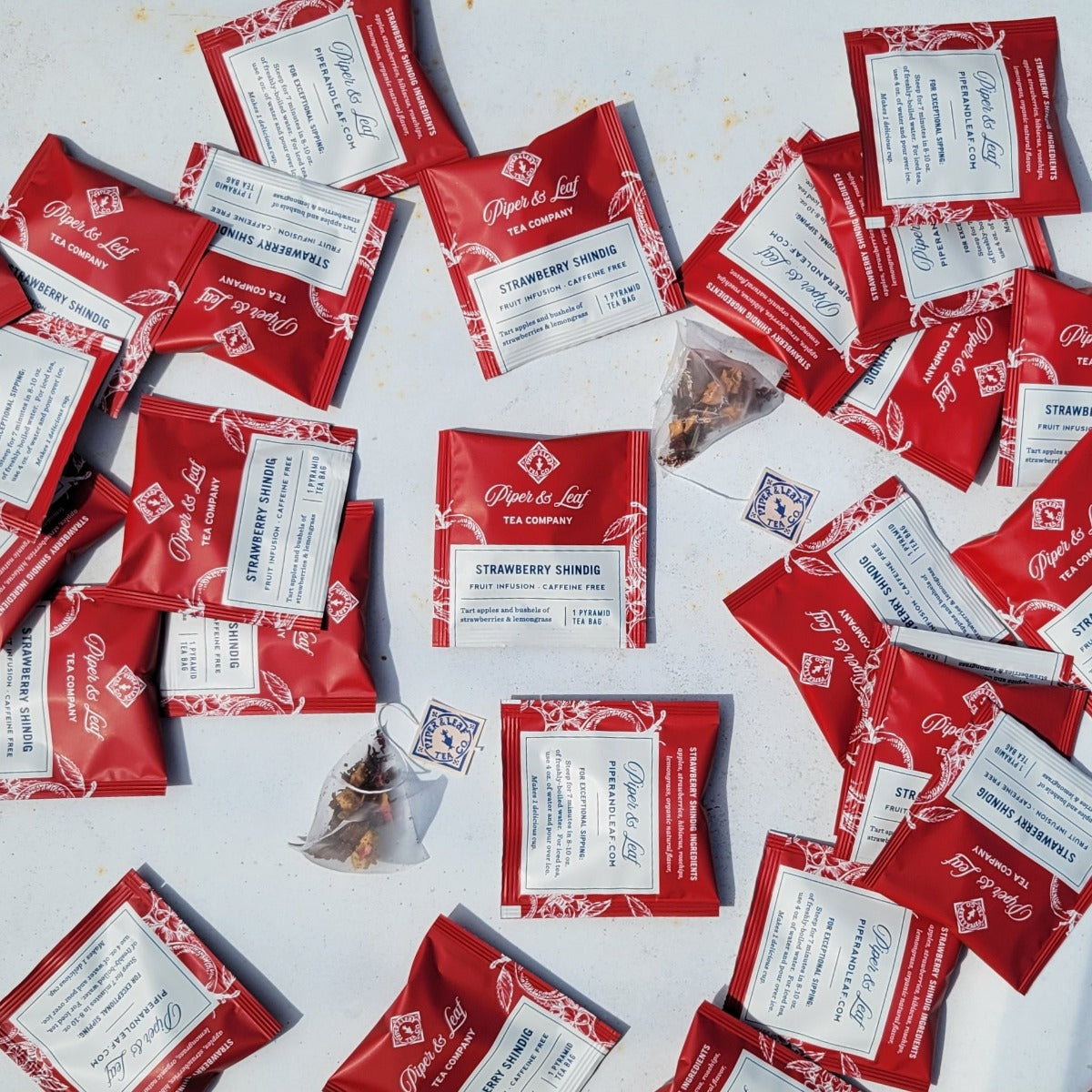 Piper and Leaf Strawberry Shindig Case of Tea Bag Envelopes- 50ct