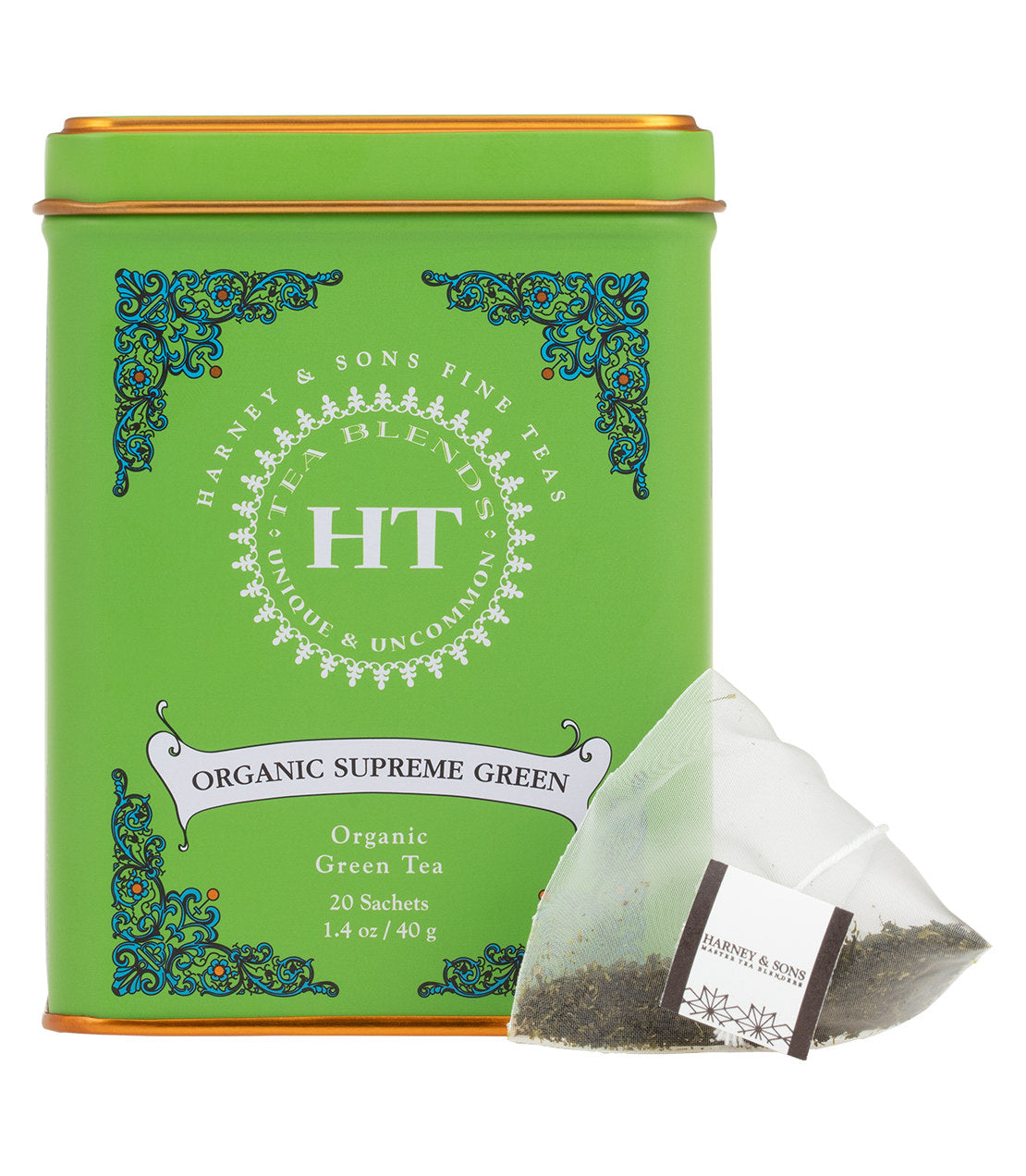 Harney & Sons Organic Supreme Green, HT Tin of 20 Sachets