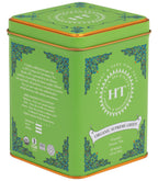 Harney & Sons Organic Supreme Green HT Tin of 20 Sachets, featuring the tin packaging and tea sachets inside.