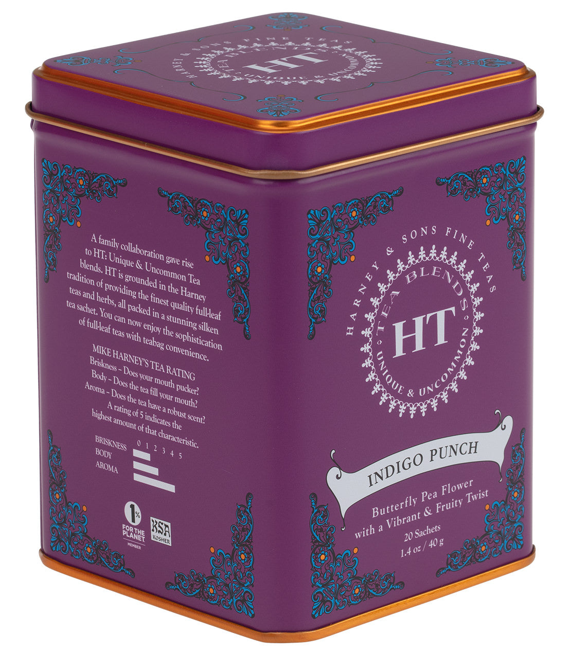 Harney & Sons Indigo Punch, HT Tin of 20 Sachets