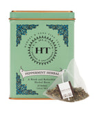 Harney & Sons Peppermint Herbal, HT Tin of 20 Sachets, shown in a tin packaging with sachets visible inside.