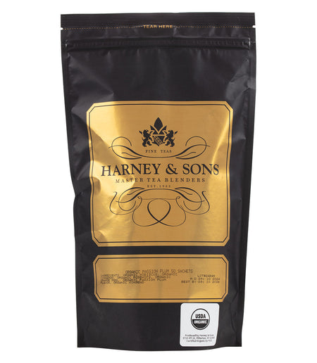 Harney & Sons Organic Passion Plum, Bag of 50 Sachets Herbal Tea
