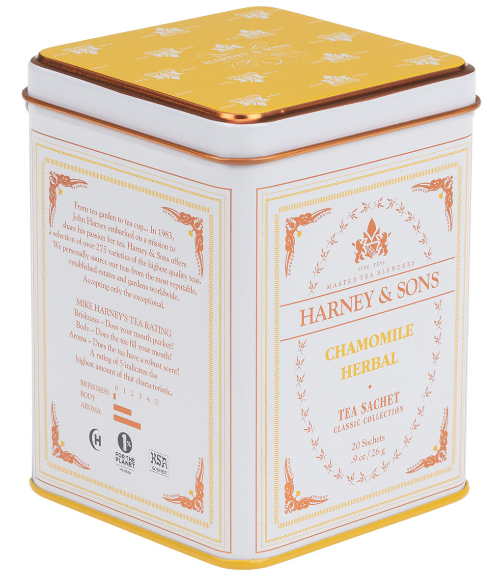 Harney & Sons Chamomile Herbal, Classic Tin of 20 Sachets