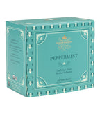 Harney & Sons Organic Peppermint Herbal Premium Teabags in a box, showcasing individual teabags, by Harney & Sons.