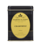 Harney & Sons Chamomile loose tea in a 1.5 oz tin, showcased in the product image