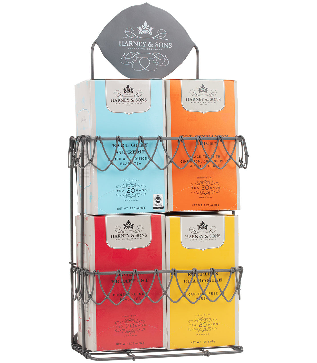 Harney & Sons Harney & Sons Display Rack - Decorative Wire, for 4 Premium Teabag Boxes