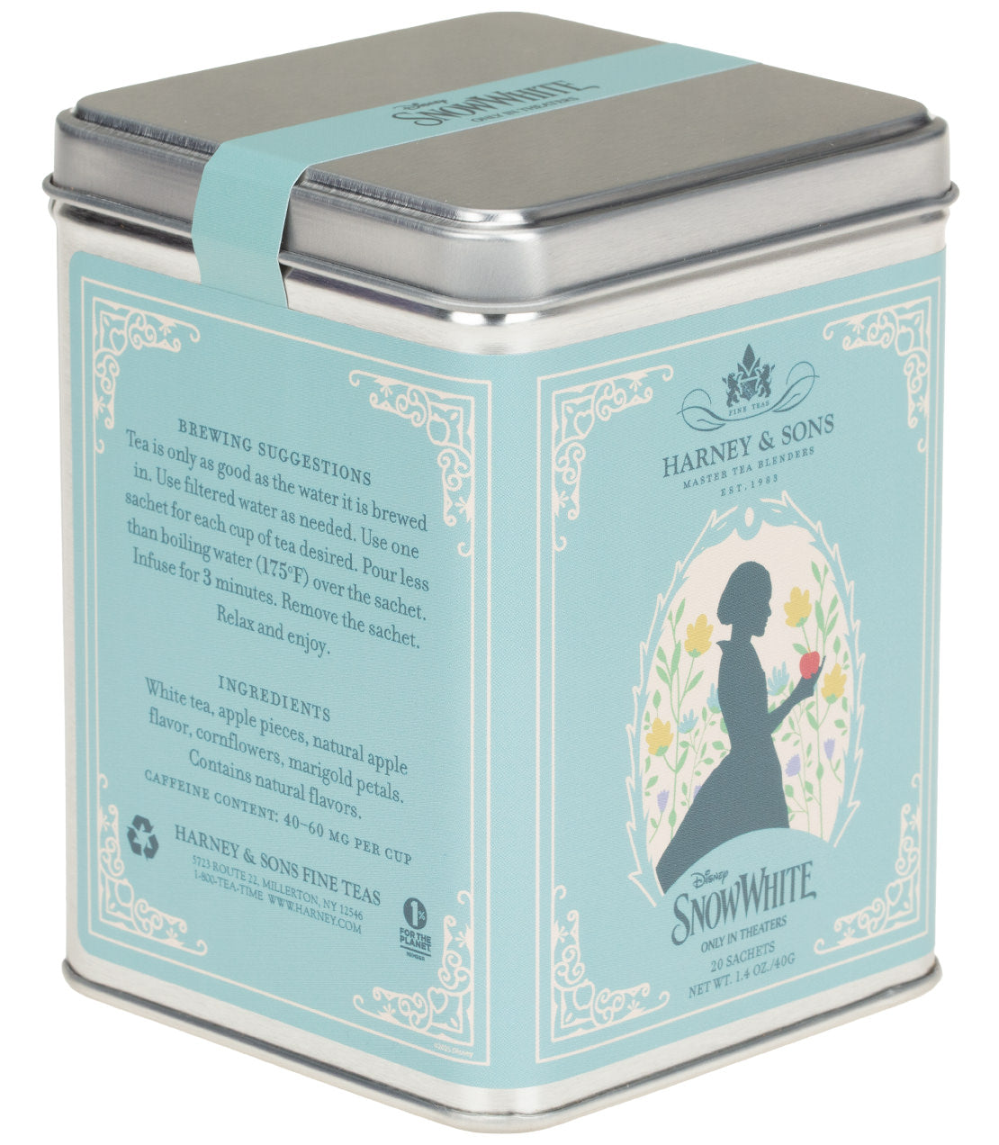 Harney & Sons Snow White, Tin of 20 Sachets
