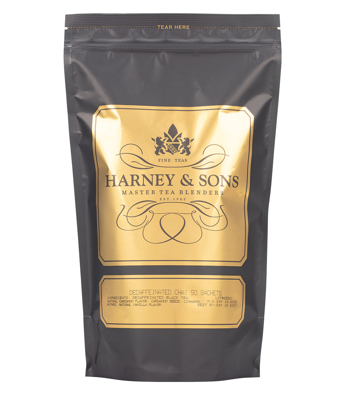 Harney & Sons Decaffeinated Chai, Bag of 50 Sachets Tea