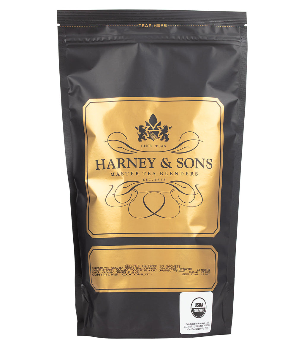 Harney & Sons Organic Bangkok, Bag of 50 Sachets Green Tea