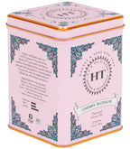 Harney & Sons Cherry Blossom, HT Tin of 20 Sachets, featuring a tin with tea sachets designed for brewing green tea with cherry essence.