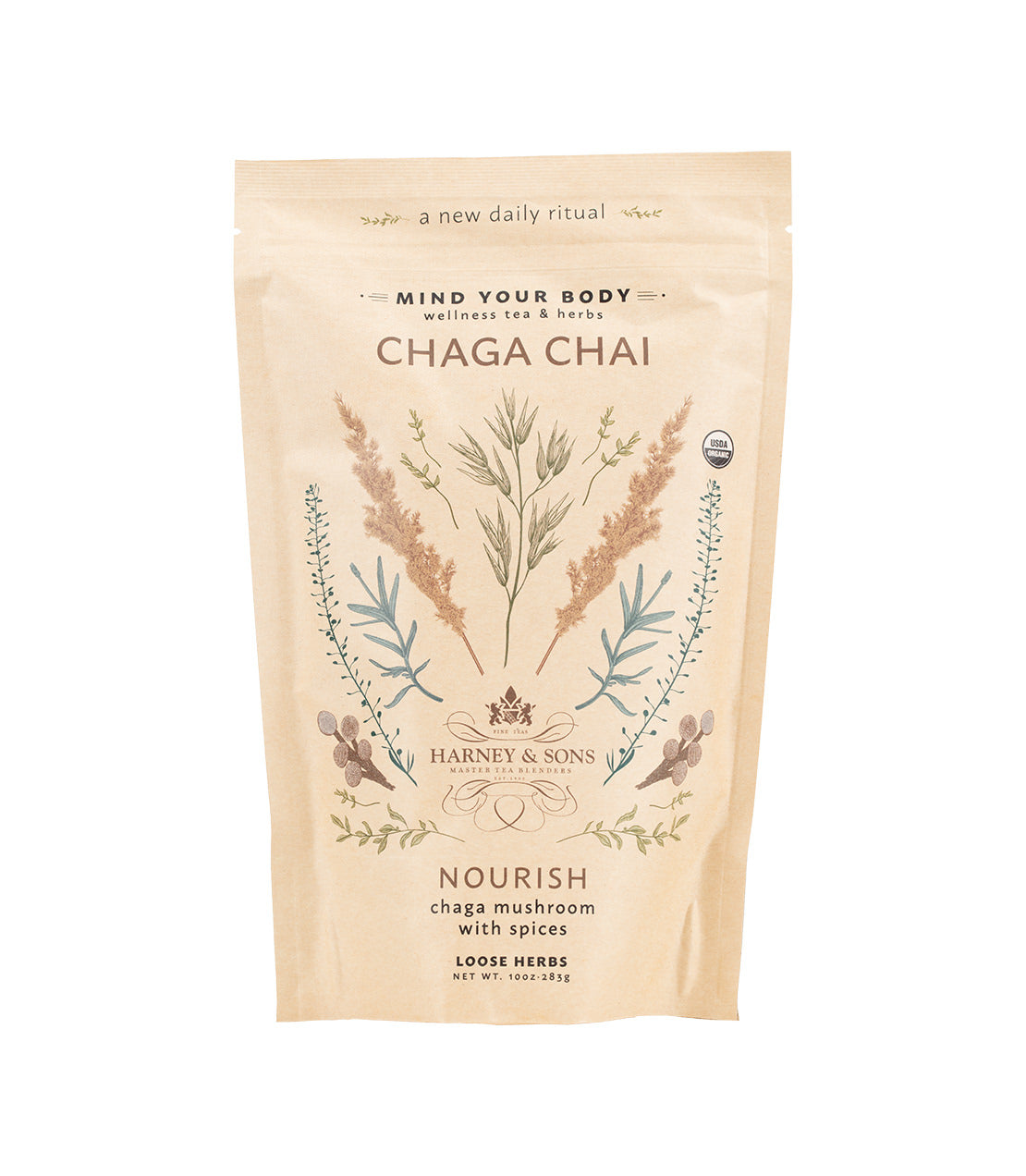 Harney & Sons Organic Chaga Chai – Nourish Wellness Blend Tea