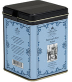 Harney & Sons Banting & Best Blend, Tin of 20 Sachets, shown in image with tea sachets for brewing