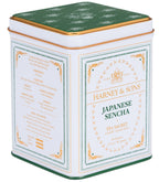 Harney & Sons Japanese Sencha tea sachets in a classic packaging, displayed for sale