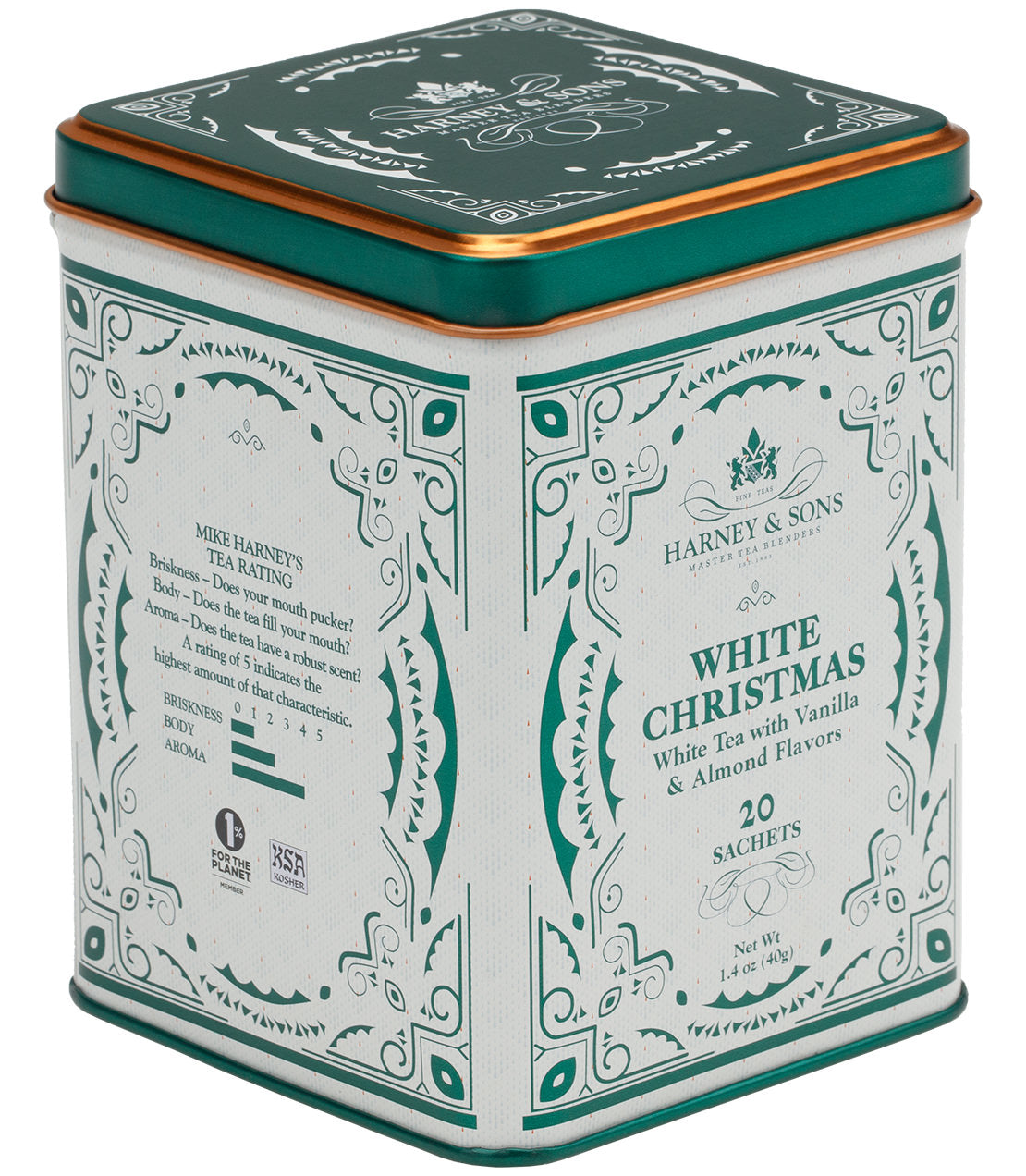 Harney & Sons White Christmas Tea, Tin of 20 Sachets