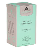 Harney & Sons Organic Peppermint Herbal Premium Teabags, 20 individually wrapped bags for brewing tea, shown in packaging.