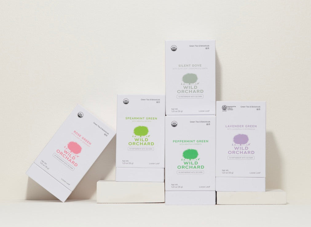 Wild Orchard Spearmint Green - Organic Loose Leaf Green Tea