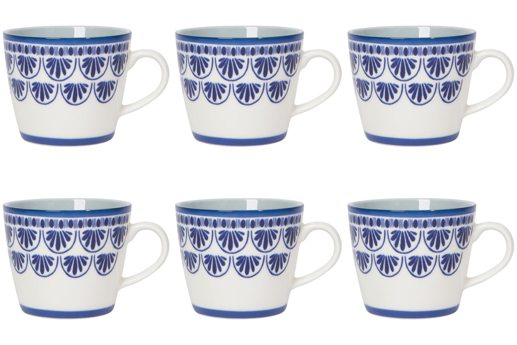 Set of 6 Porcelain Mug 12oz