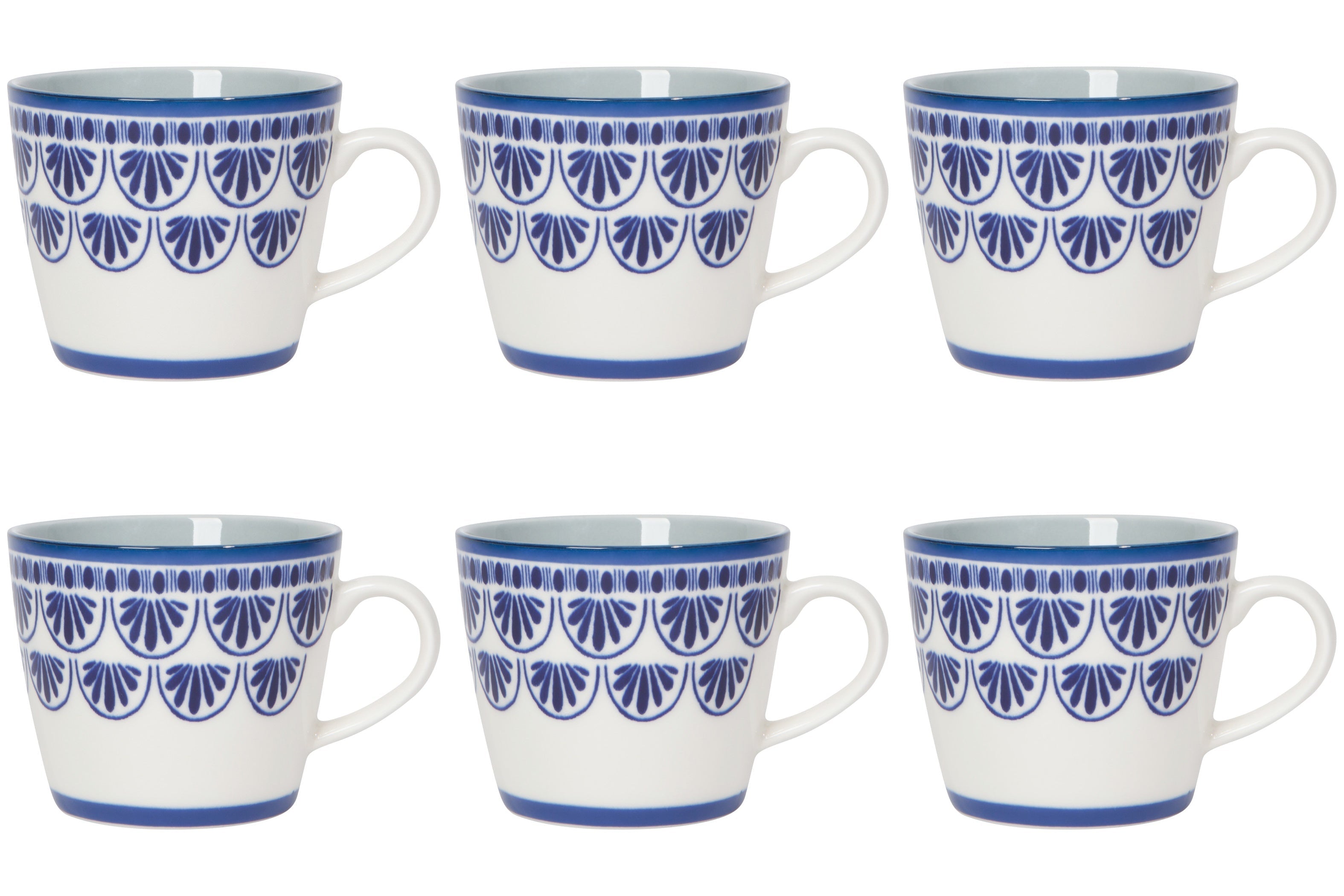 Set of 6 Porcelain Mug 12oz