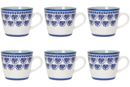 Set of 6 Porcelain Mug 12oz