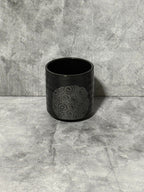 Inoue Tenmoku Naruto Black Mino-yaki Yunomi - Japanese Teacup