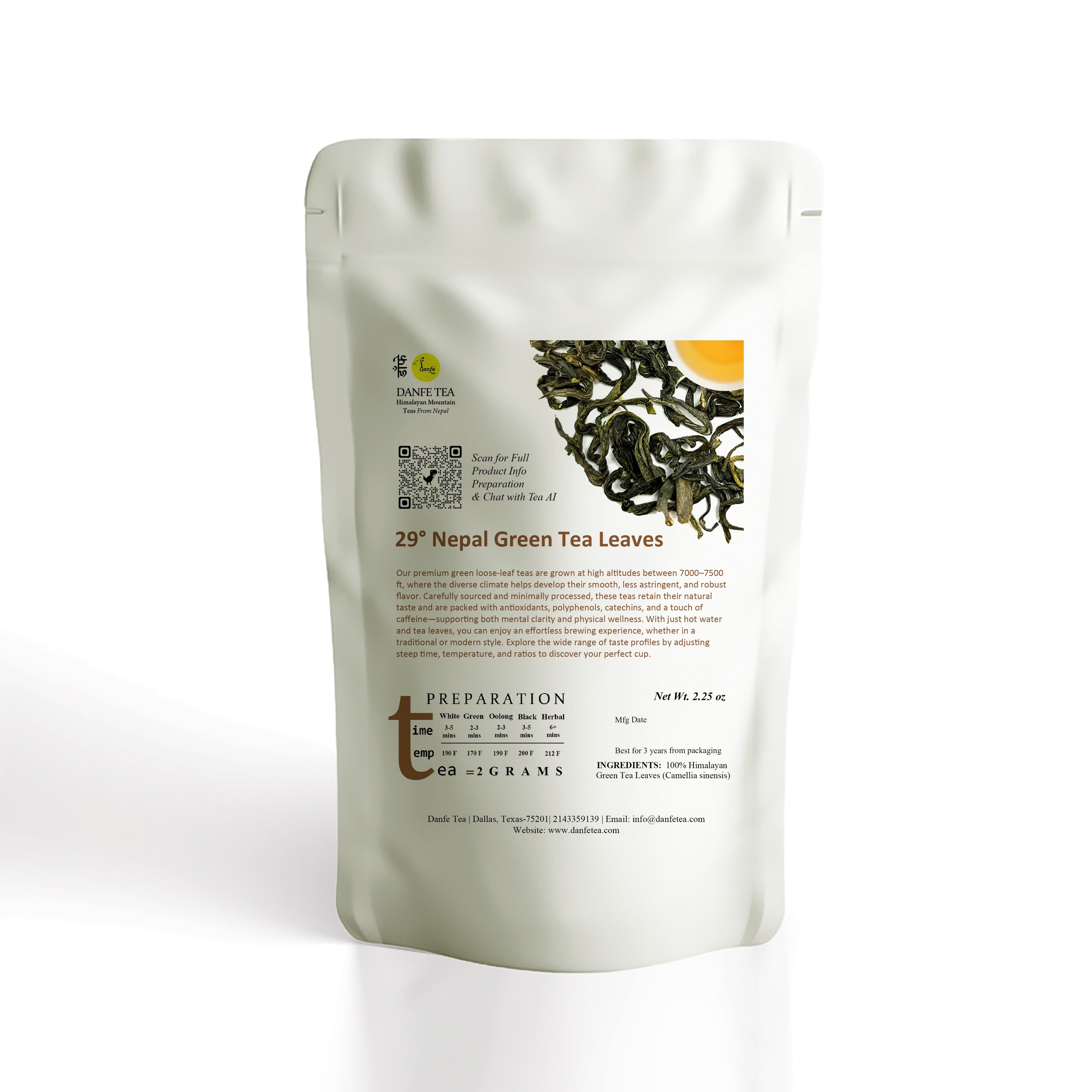 Danfe Nepal Green Tea Leaves