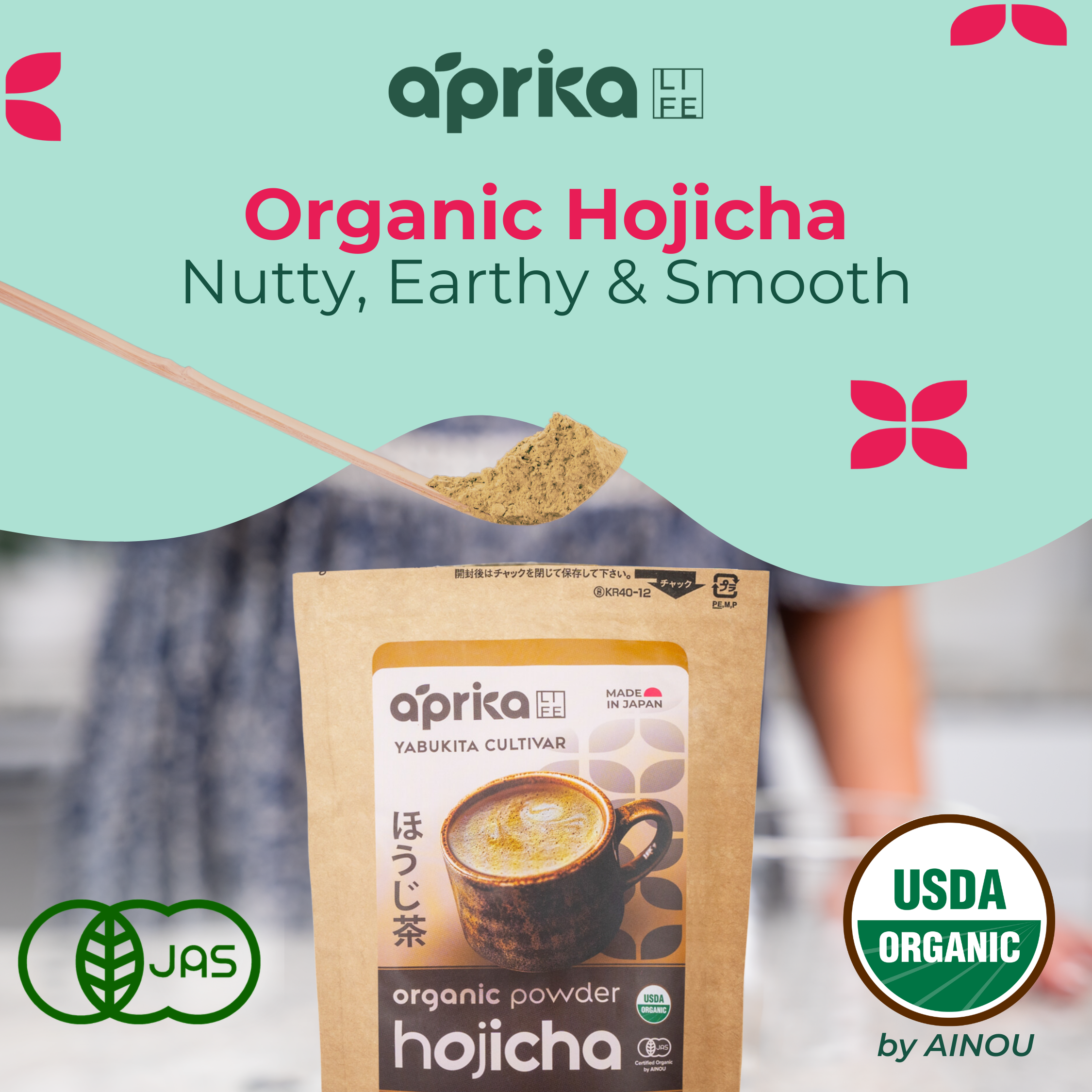 Aprika Life Hojicha Green Tea Powder