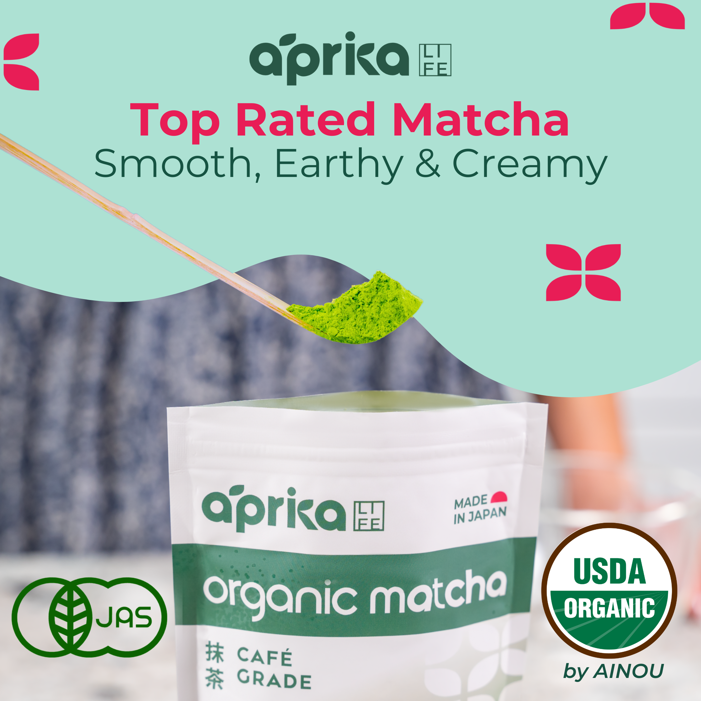 Aprika Life Organic Japanese Matcha Green Tea Powder