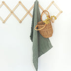 Creative Women Stone Washed Linen Tea Towel - Iron Ore
