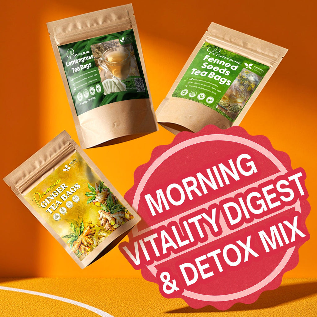 FreshDrinkUS Morning Vitality Tea Bundle — Fennel, Ginger & Lemongrass