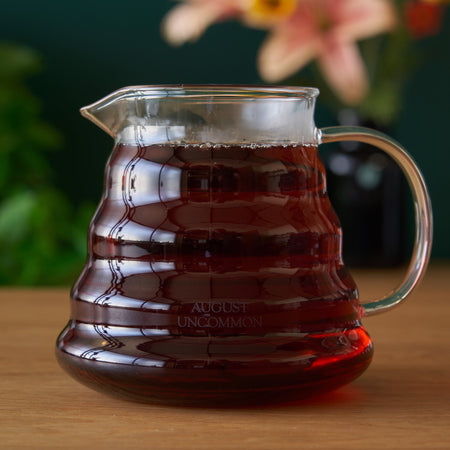 August Two Cup Glass Teapot - The Perfect Basic Teapot, showing a heatproof glass teapot with a 20oz capacity.