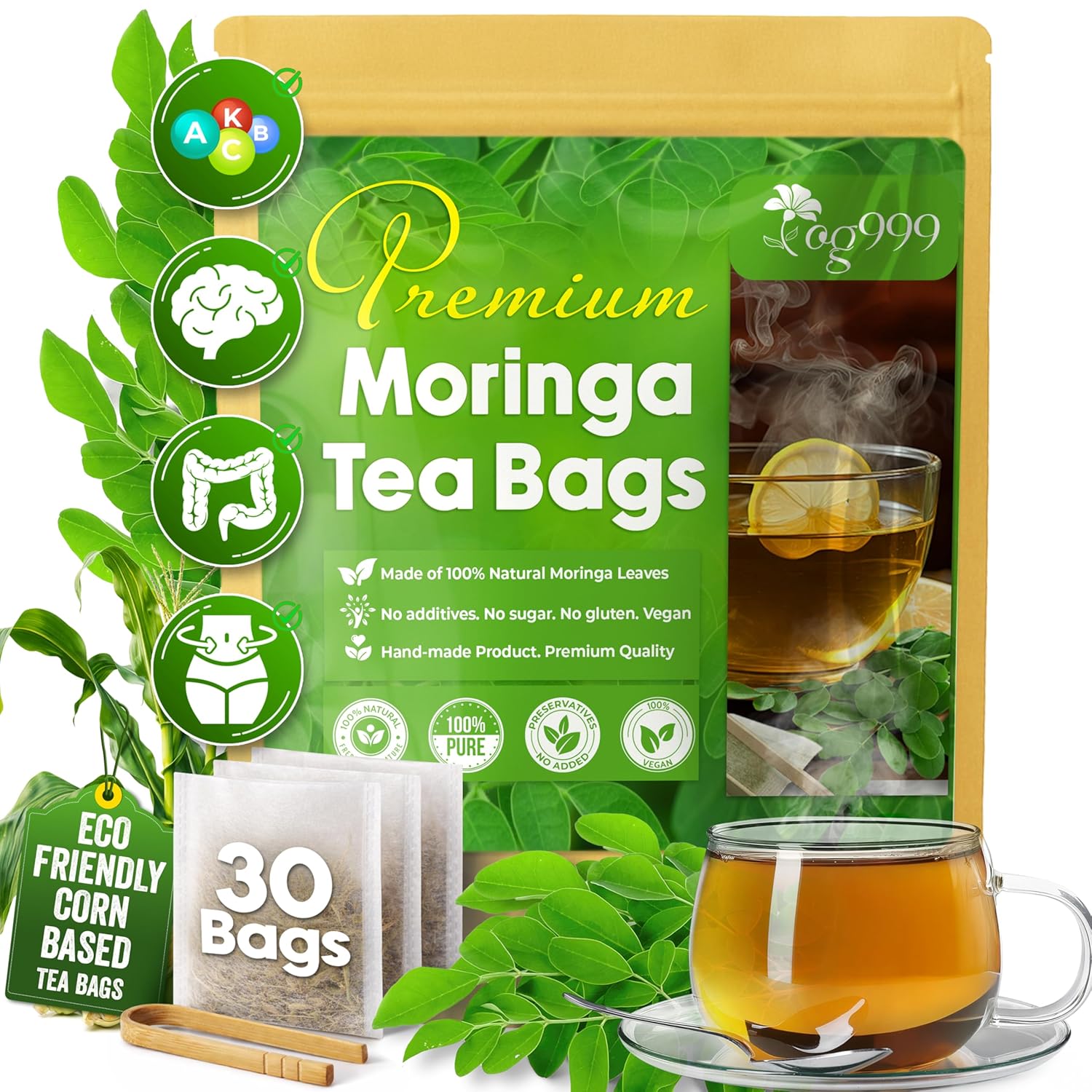 FreshDrinkUS Moringa Leaf Tea Bags