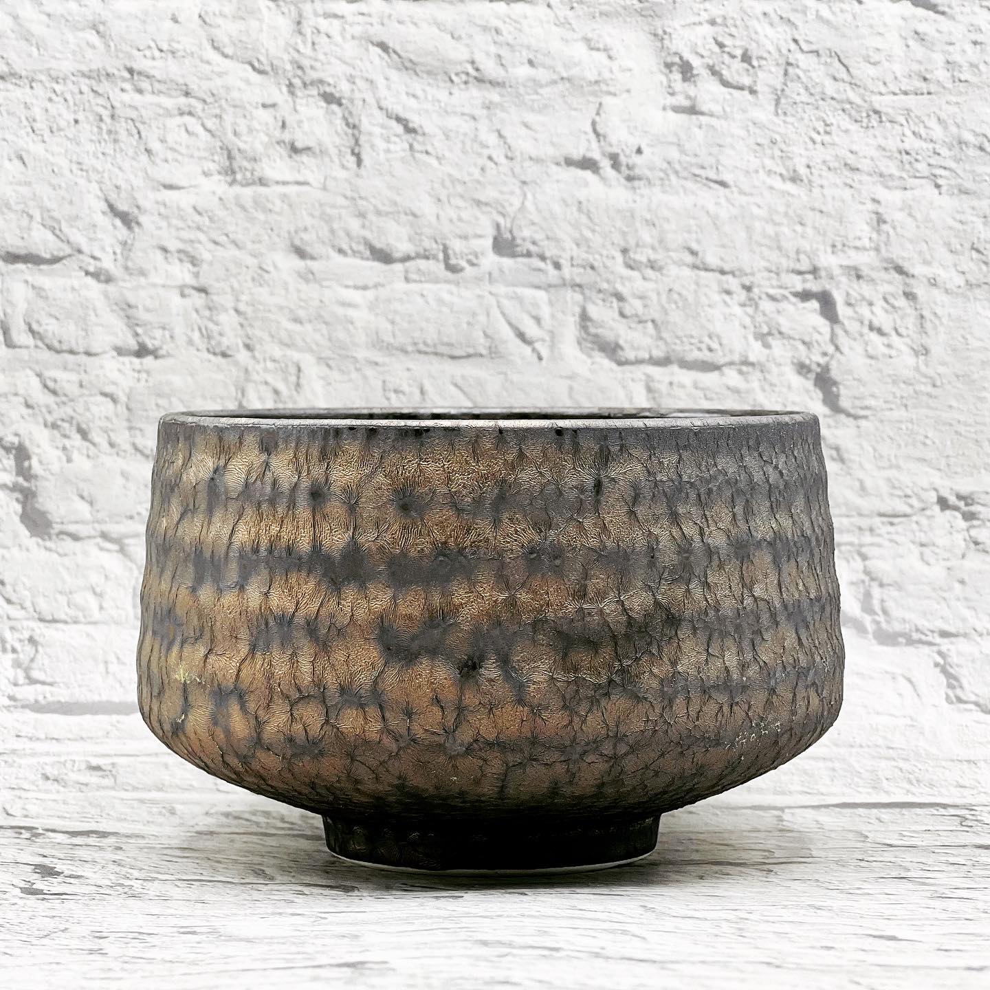 Inoue Tea Kinkessho Bronze Mino-yaki Chawan - Japanese Matcha Bowl