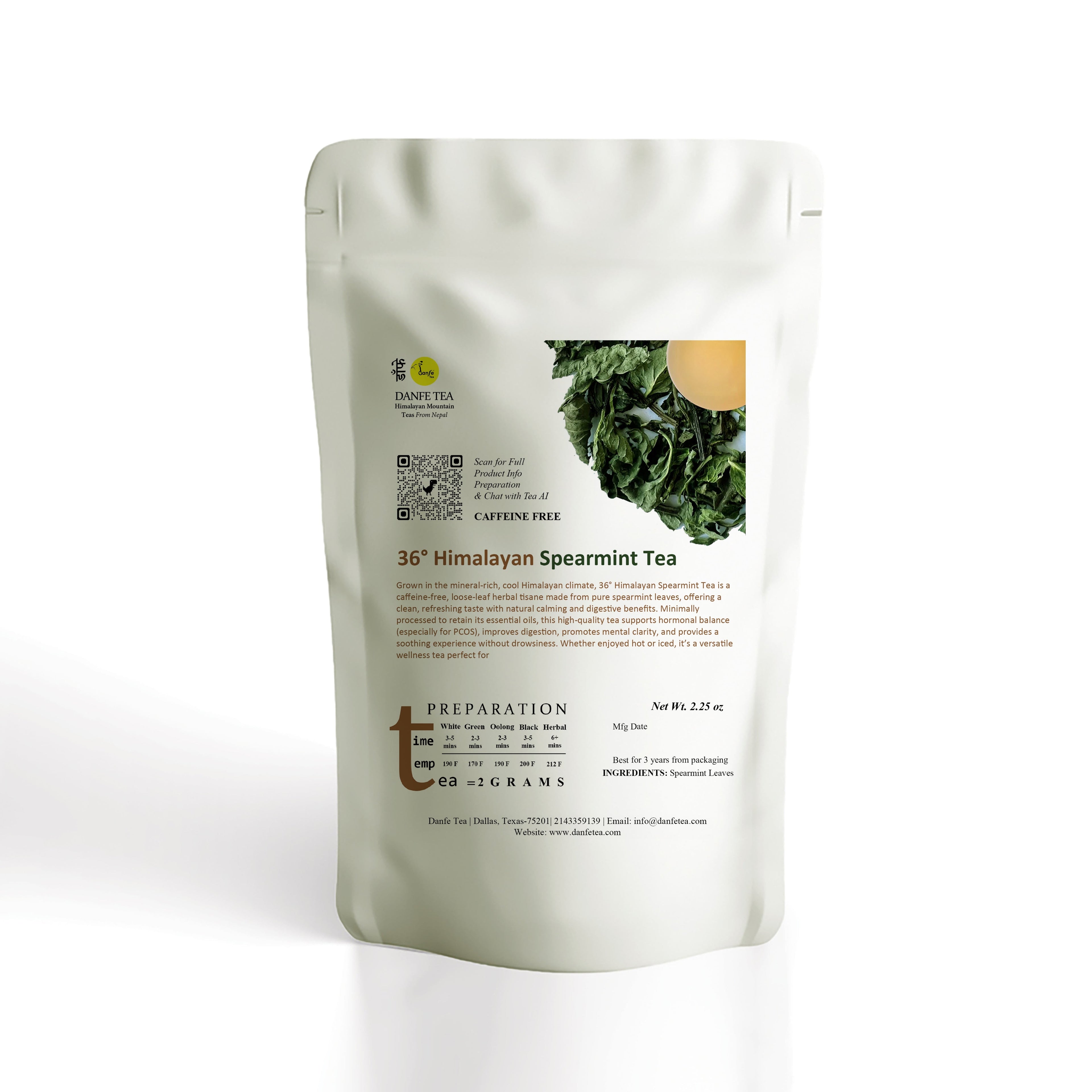 Danfe Himalayan Spearmint Tea (Caffeine-Free)